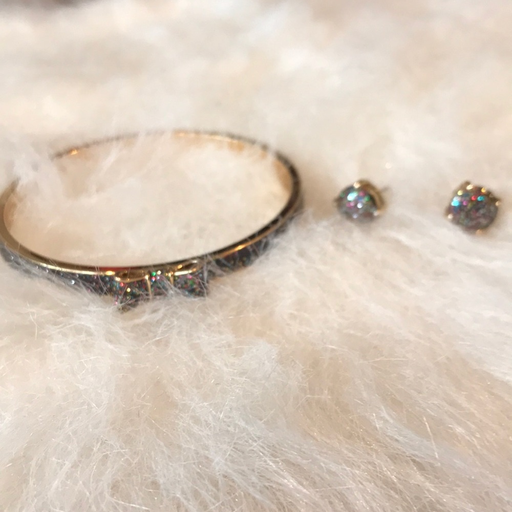 Kate Spade matching bangle and earring set